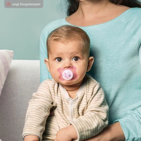 MAM Leucht-Schnuller 2er Pack Night - Silikon 0-6 M - Dino & Mond 4 MAM Leucht-Schnuller 2er Pack Night - Silikon 0-6 M - Dino & Mond – Bild 4