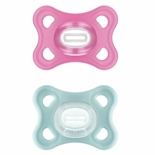 MAM Schnuller 2er Pack Comfort - Silikon Newborn 0-2 M - Rosa Lila 1 MAM Schnuller 2er Pack Comfort - Silikon Newborn 0-2 M - Rosa Lila