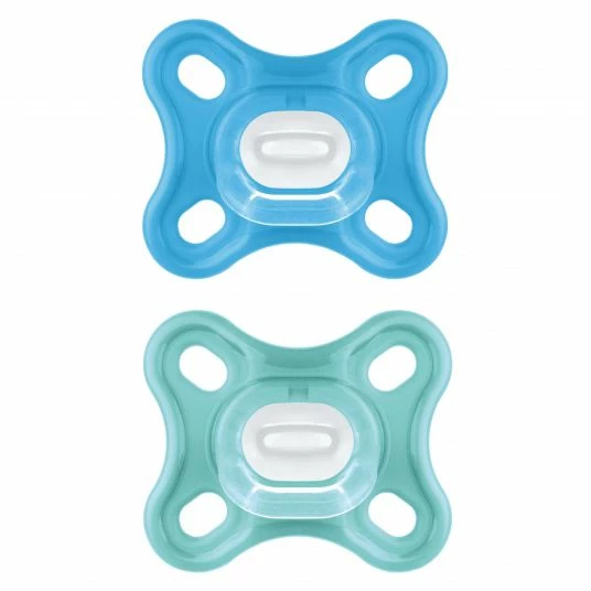 MAM Schnuller 2er Pack Comfort - Silikon Newborn ab 0 M - Blau Grün 1 MAM Schnuller 2er Pack Comfort - Silikon Newborn ab 0 M - Blau Grün