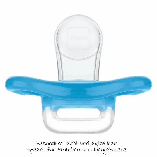 MAM Schnuller 2er Pack Comfort - Silikon Newborn ab 0 M - Blau Grün 3 MAM Schnuller 2er Pack Comfort - Silikon Newborn ab 0 M - Blau Grün – Bild 3