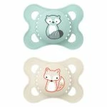 MAM Schnuller 2er Pack Original - Silikon 0-6 M - I Love Mummy - Blau 5 MAM Schnuller 2er Pack Original - Silikon 0-6 M - I Love Mummy - Blau – Bild 5