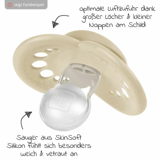 MAM Schnuller 2er Pack Original Elements - Silikon 6-16 M - Eule & Blume 3 MAM Schnuller 2er Pack Original Elements - Silikon 6-16 M - Eule & Blume – Bild 3