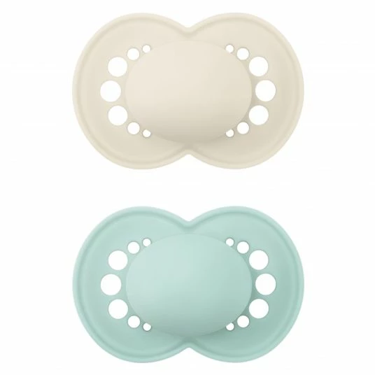 MAM Schnuller 2er Pack Original Elements - Silikon 6-16 M - Mint Beige 1 MAM Schnuller 2er Pack Original Elements - Silikon 6-16 M - Mint Beige