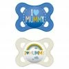 MAM Schnuller 2er Pack Original - Silikon 0-6 M - I Love Mummy - Blau