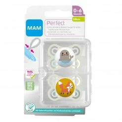 MAM Schnuller 2er Pack Perfect - Silikon 0-6 M - Robbe & Fuchs -Baden & Waschen Verkäufe mam schnuller 2er pack perfect silikon 0 6 m robbe fuchs 9995320020 d2