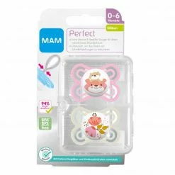 MAM Schnuller 2er Pack Perfect - Silikon 0-6 M - Tiger & Blume -Baden & Waschen Verkäufe mam schnuller 2er pack perfect silikon 0 6 m tiger blume 9995310020 d2