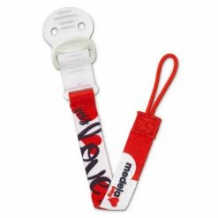Medela Schnullerkette - Weiß Rot