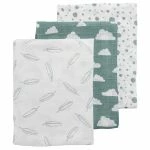 Meyco Waschhandschuh - 3er Pack - 20 x 14 cm - Federn Wolken Dots - Grün 4 Meyco Waschhandschuh - 3er Pack - 20 x 14 cm - Federn Wolken Dots - Grün – Bild 4