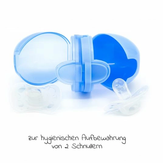 MiaMia Schnullerbox Duo - Blau 2 MiaMia Schnullerbox Duo - Blau – Bild 2