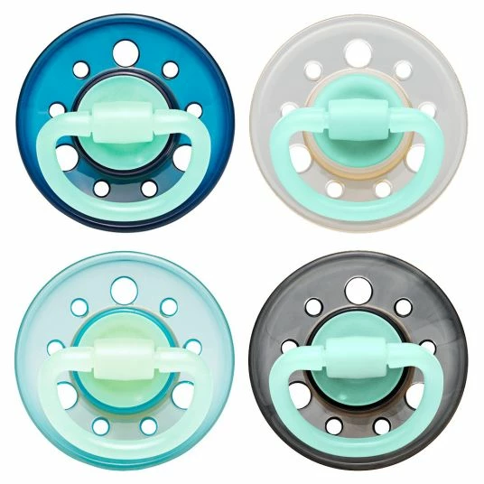 Nip Leucht-Schnuller 4er Pack Cherry Night - Latex 0-6 M - Boy 1 Nip Leucht-Schnuller 4er Pack Cherry Night - Latex 0-6 M - Boy