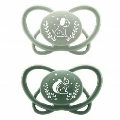 Nip Öko-Schnuller 2er Pack My Butterfly - Silikon 5-18 M - aus nachwachsenden Rohstoffen - Grün
