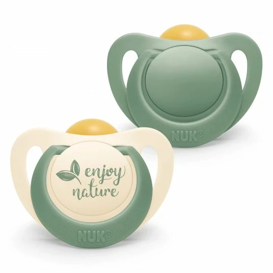Nuk Schnuller 2er Pack for Nature - Kautschuk 0-6 M - Grün 1 Nuk Schnuller 2er Pack for Nature - Kautschuk 0-6 M - Grün