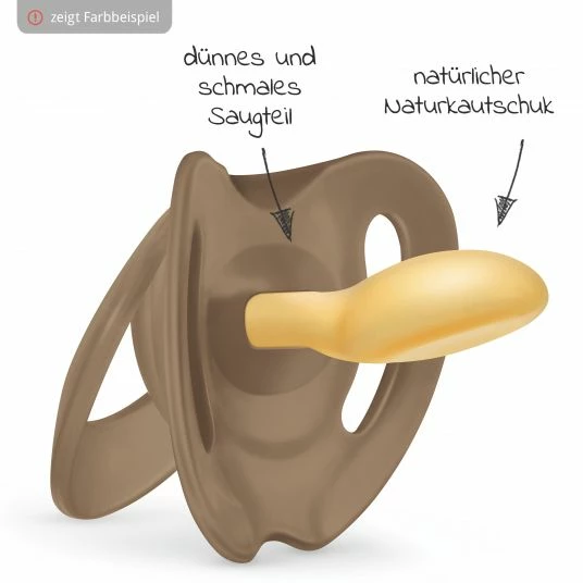 Nuk Schnuller 2er Pack for Nature - Kautschuk ab 18 M - Beige 4 Nuk Schnuller 2er Pack for Nature - Kautschuk ab 18 M - Beige – Bild 4