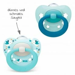 Nuk Schnuller 2er Pack Signature - Silikon 0-6 M - Hellblau / Mint -Baden & Waschen Verkäufe nuk schnuller 2er pack signature silikon 0 6 m hellblau mint 10730615 d2