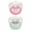 Nuk Schnuller 2er Pack Signature - Silikon 0-6 M - Rosa / Weiß