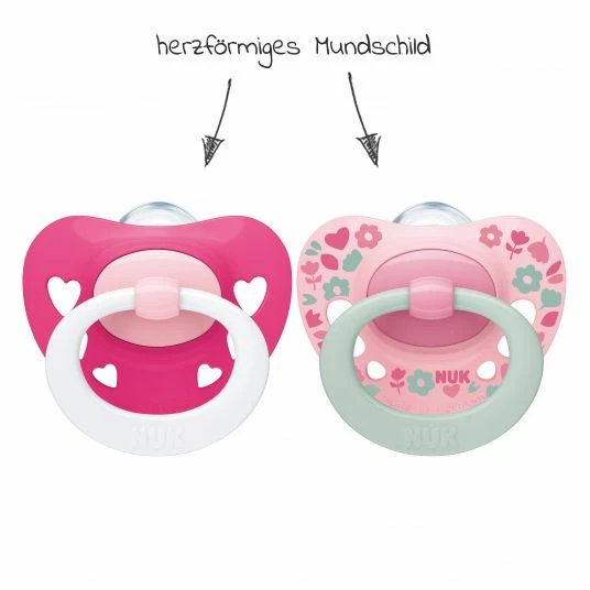 Nuk Schnuller 2er Pack Signature - Silikon ab 18 M - Rosa / Pink 2 Nuk Schnuller 2er Pack Signature - Silikon ab 18 M - Rosa / Pink – Bild 2