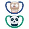 Nuk Schnuller 2er Pack Space - Silikon 6-18 M - Eule & Panda