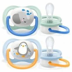 Philips Avent Schnuller 2er Pack Ultra Air Collection Animals 0-6 M - SCF080/05 - Elephant Penguin