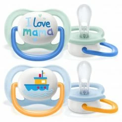 Philips Avent Schnuller 2er Pack Ultra Air Collection Happy 0-6 M - SCF080/01 - Mama Boat