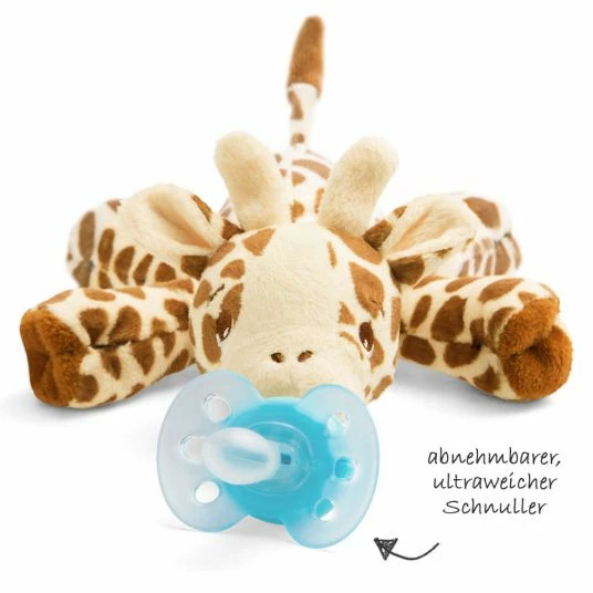 Philips Avent Schnullertier Snuggle Giraffe + Schnuller Ultra Soft - Silikon 0-6 M - SCF348/11 2 Philips Avent Schnullertier Snuggle Giraffe + Schnuller Ultra Soft - Silikon 0-6 M - SCF348/11 – Bild 2