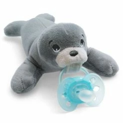 Philips Avent Schnullertier Snuggle Robbe + Schnuller Ultra Soft - Silikon 0-6 M - SCF348/14