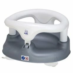 Rotho Babydesign Baby-Badesitz aufklappbar - Weiß Silbergrau