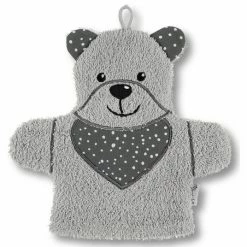 Sterntaler Spiel-Waschhandschuh - Terrybär - Grau