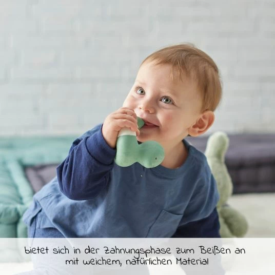 Nattou Badespielzeug Badeente aus Naturkautschuk - Grün 2 Nattou Badespielzeug Badeente aus Naturkautschuk - Grün – Bild 2