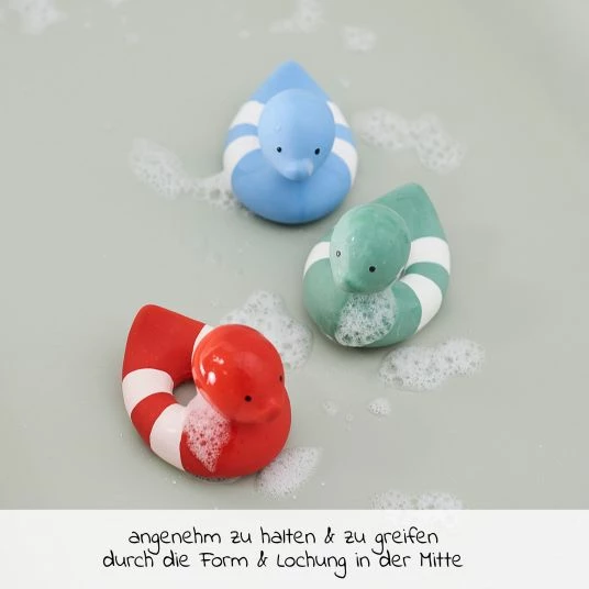 Nattou Badespielzeug Badeente aus Naturkautschuk - Grün 3 Nattou Badespielzeug Badeente aus Naturkautschuk - Grün – Bild 3