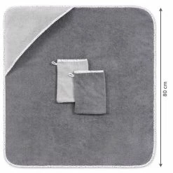 Wörner 3-tlg. Bade-Set - Kapuzenbadetuch inkl. 2 Waschhandschuhe 80 x 80 cm - Sterne Grau -Baden & Waschen Verkäufe worner 3 tlg bade set kapuzenbadetuch inkl 2 waschhandschuhe 80 x 80 cm sterne grau 27404 d2