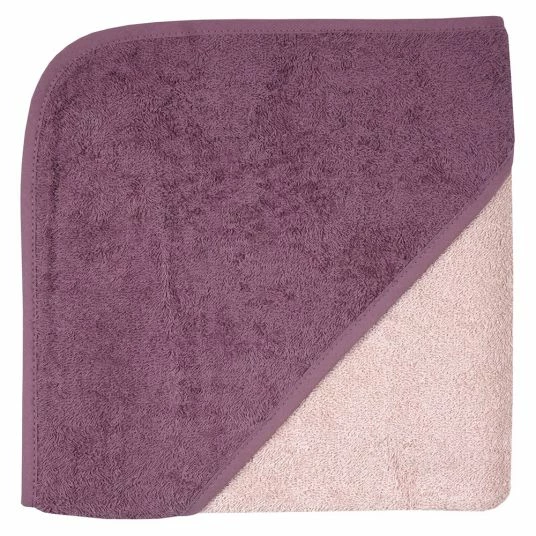 Wörner Kapuzenbadetuch 80 x 80 cm - Uni Altrosa Mauve 1 Wörner Kapuzenbadetuch 80 x 80 cm - Uni Altrosa Mauve