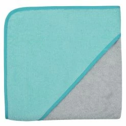 Wörner Kapuzenbadetuch 80 x 80 cm - Uni - Crome Kristall