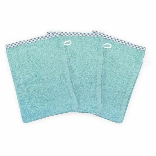 Wörner Waschhandschuh 3er Pack - Kristallblau 1 Wörner Waschhandschuh 3er Pack - Kristallblau