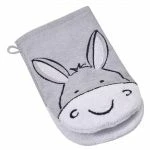 Wörner Waschhandschuh - Stickerei Eidechse - Mint 6 Wörner Waschhandschuh - Stickerei Eidechse - Mint – Bild 6